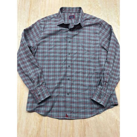 Untuckit Men’s Shirt Plaid XL Gray Long Sleeve Button Down Colored Work Shirt - Picture 1 of 7